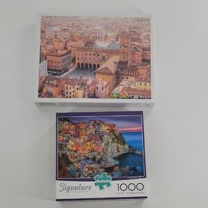 Jigsaw Puzzle LOT of 2, 1000 piece - COMPLETE